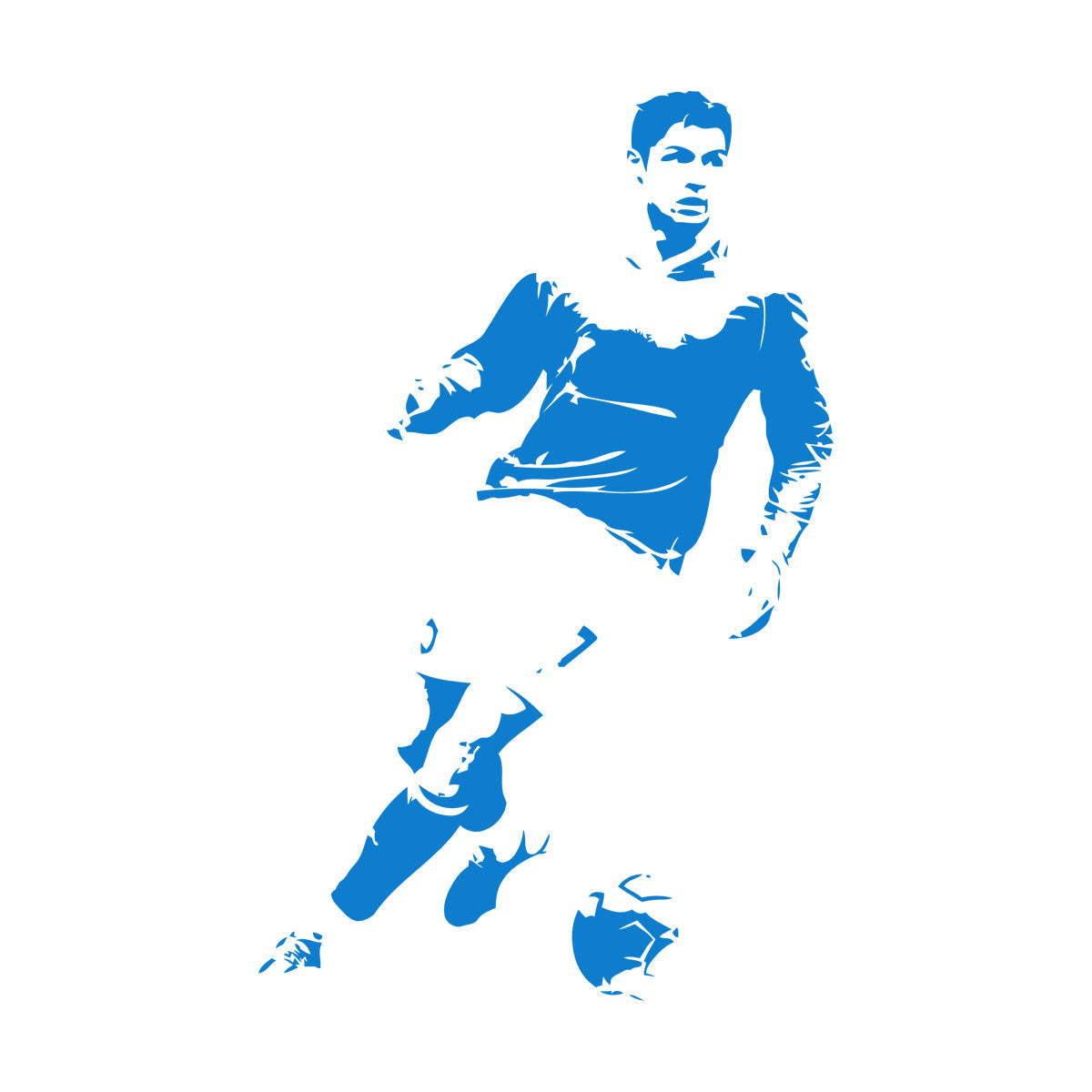 Wall Decals Paster Paper Coccer Athlet Sport Player Ball Sport Removable Without Leaving Glue