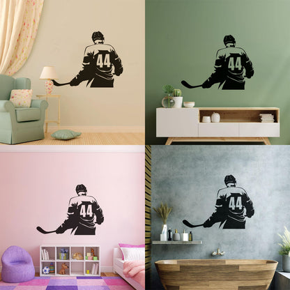 Vinyl Wall Stickers Make Your Own Custom Hockey Player Winter Sport Self Adhesive