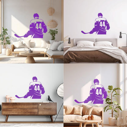 Vinyl Wall Stickers Make Your Own Custom Hockey Player Winter Sport Self Adhesive