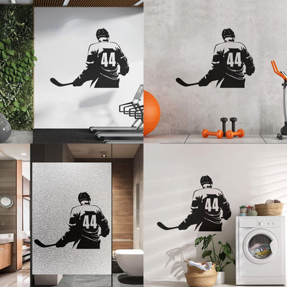 Vinyl Wall Stickers Make Your Own Custom Hockey Player Winter Sport Self Adhesive