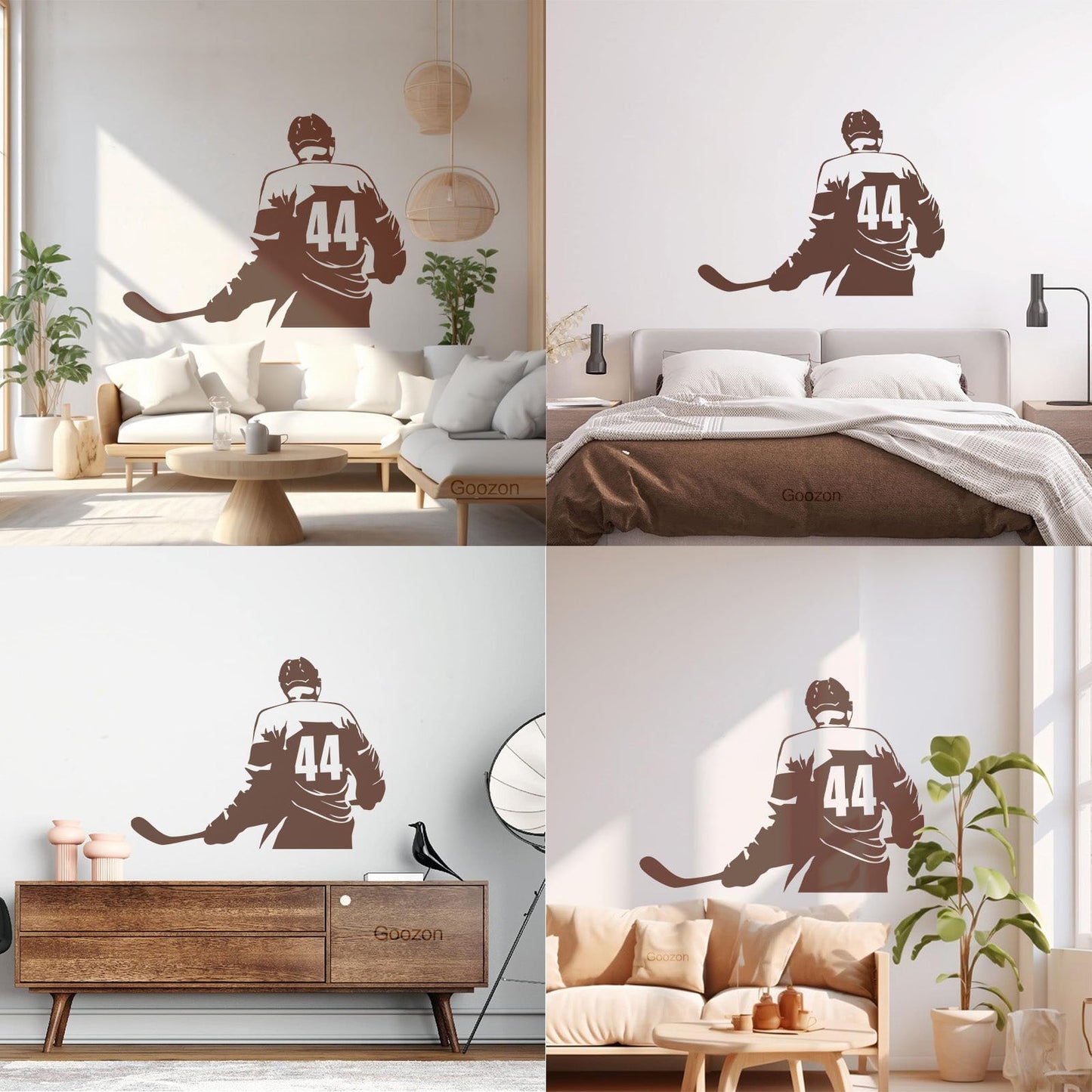 Vinyl Wall Stickers Make Your Own Custom Hockey Player Winter Sport Self Adhesive