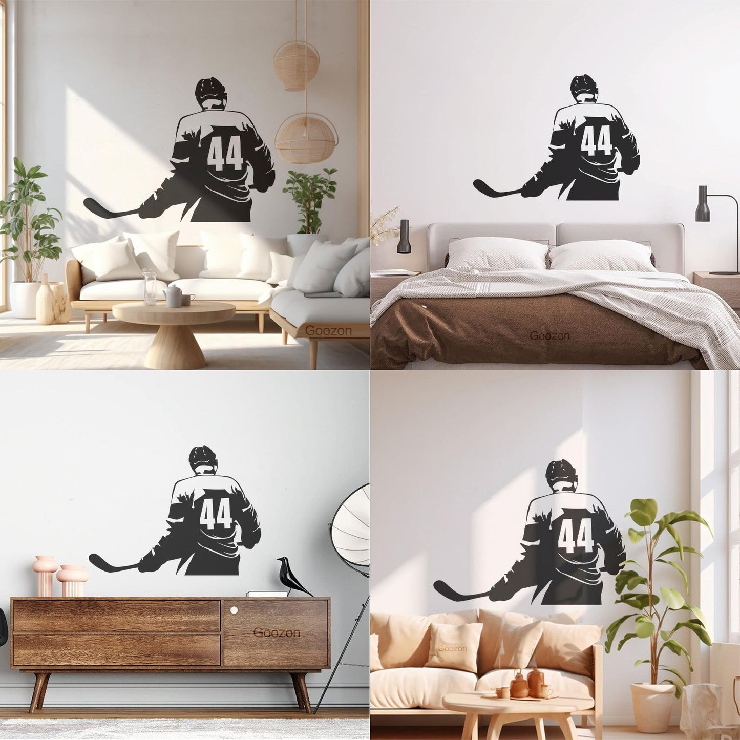 Vinyl Wall Stickers Make Your Own Custom Hockey Player Winter Sport Self Adhesive