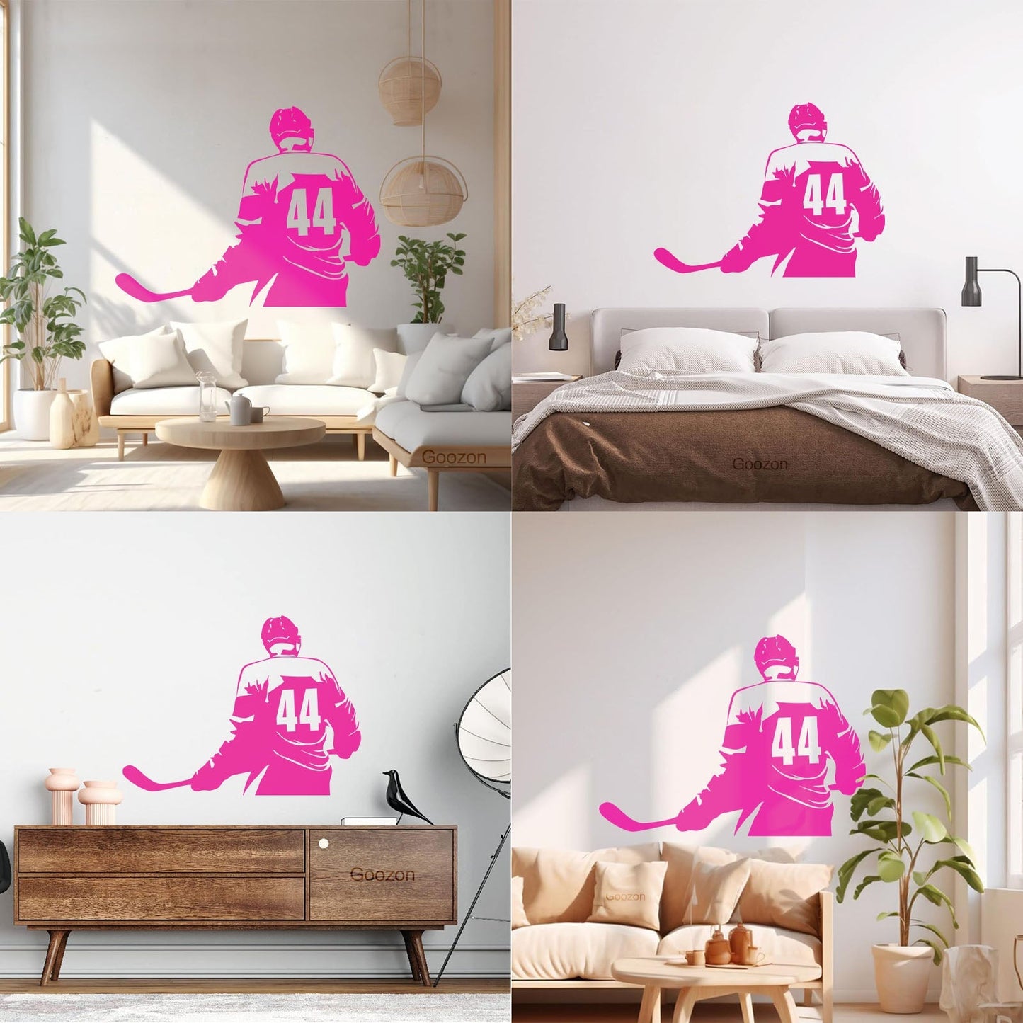 Vinyl Wall Stickers Make Your Own Custom Hockey Player Winter Sport Self Adhesive