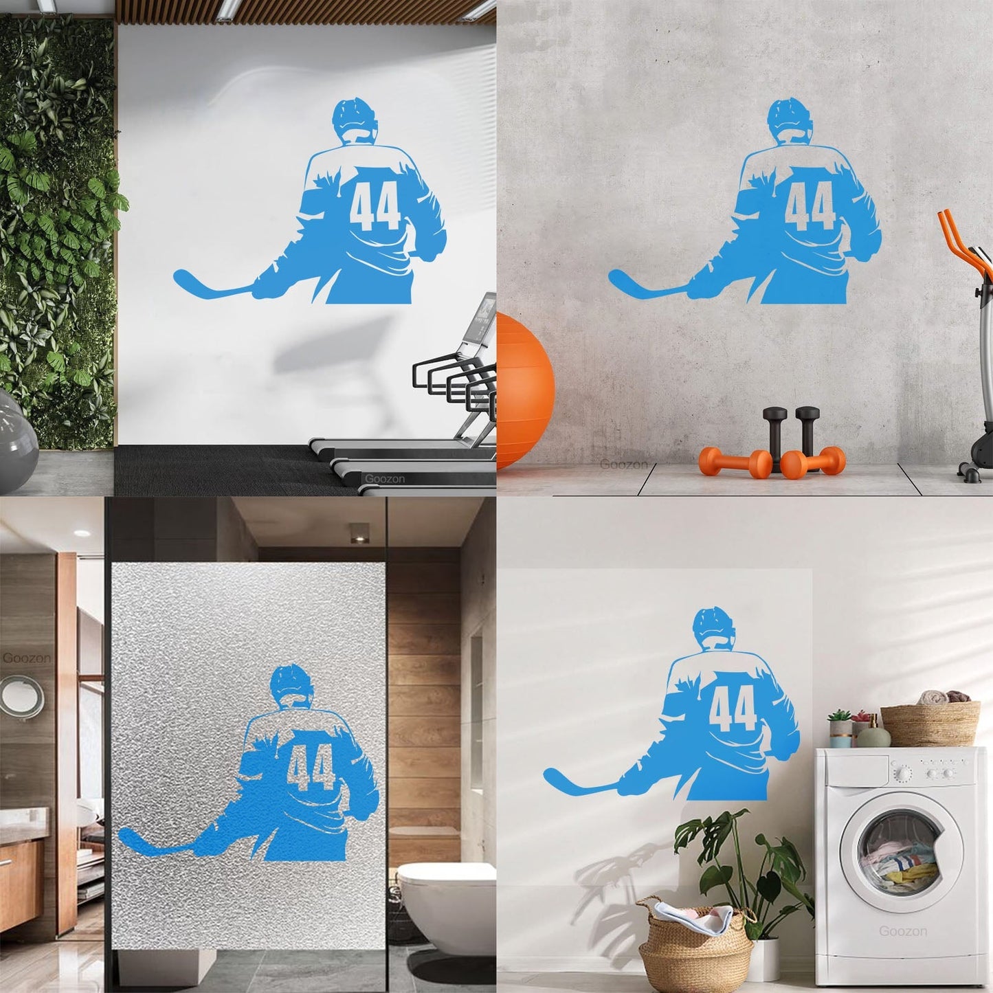 Vinyl Wall Stickers Make Your Own Custom Hockey Player Winter Sport Self Adhesive