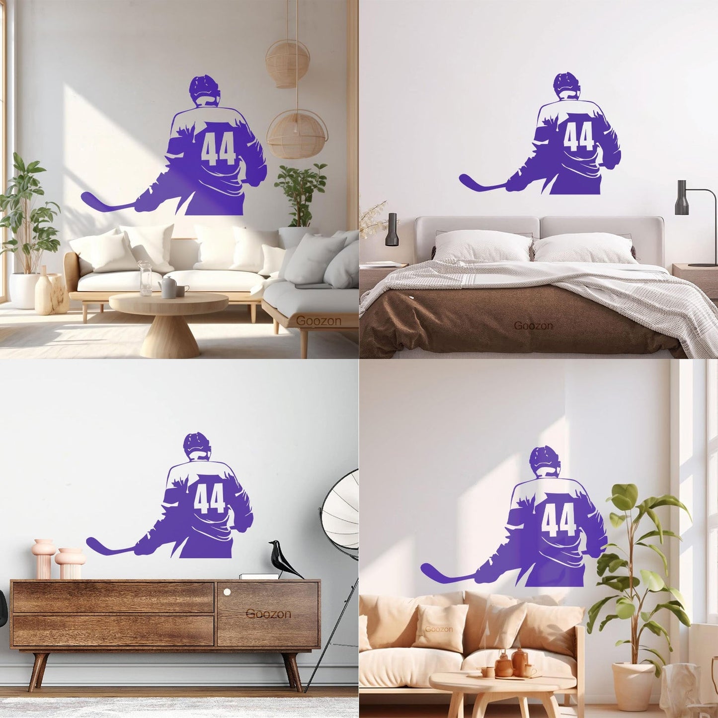 Vinyl Wall Stickers Make Your Own Custom Hockey Player Winter Sport Self Adhesive