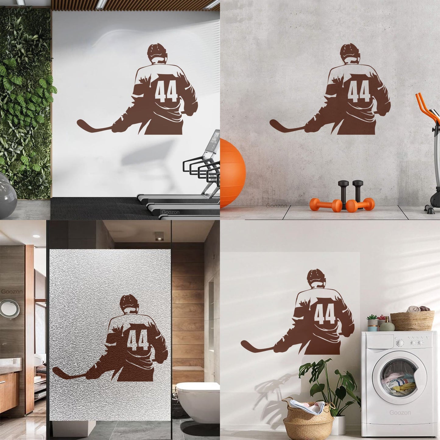 Vinyl Wall Stickers Make Your Own Custom Hockey Player Winter Sport Self Adhesive