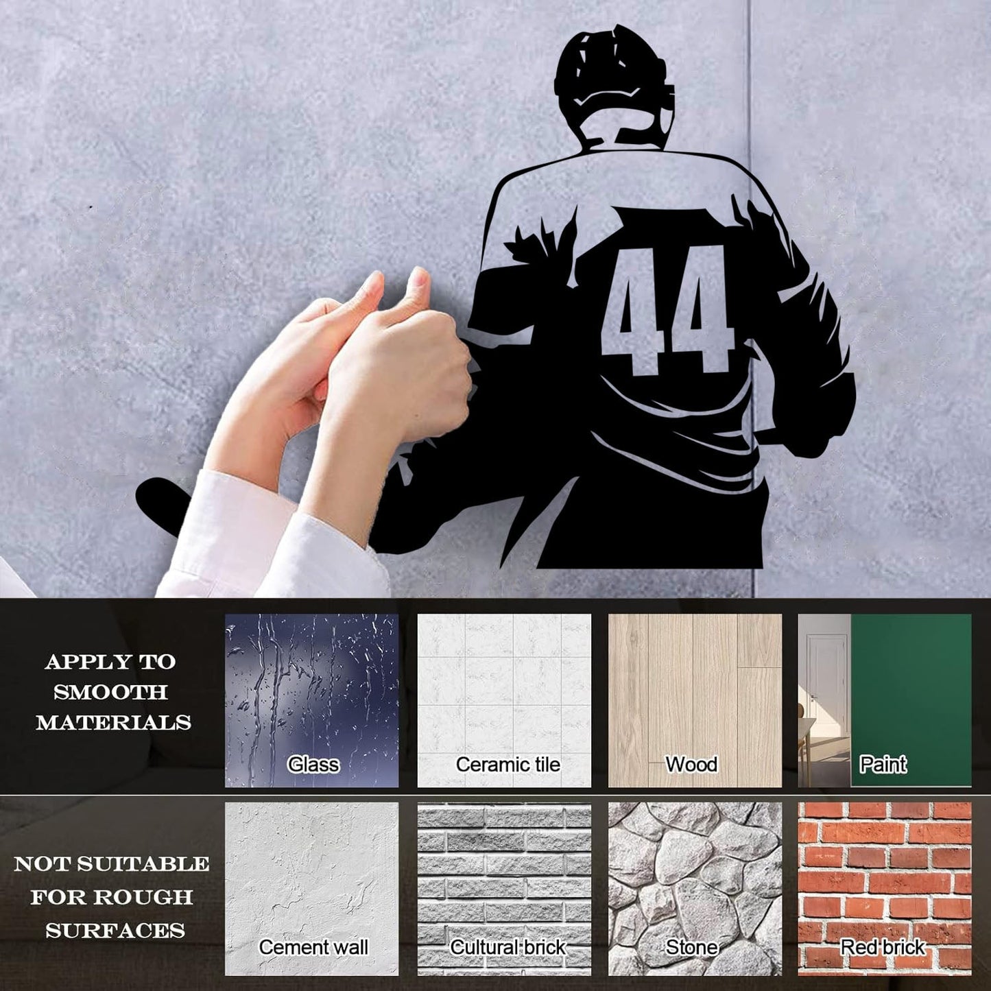 Vinyl Wall Stickers Make Your Own Custom Hockey Player Winter Sport Self Adhesive