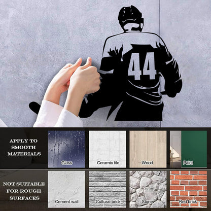 Vinyl Wall Stickers Make Your Own Custom Hockey Player Winter Sport Self Adhesive