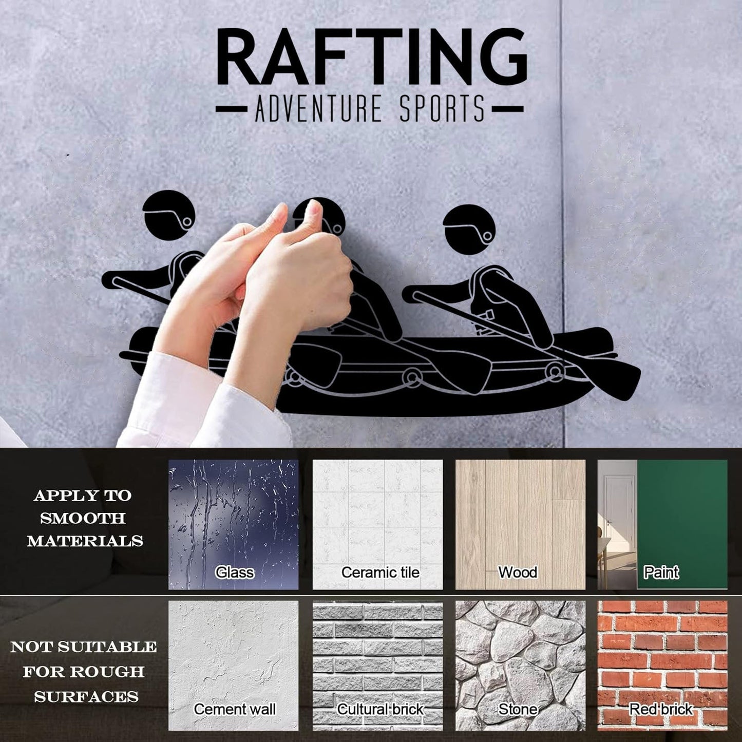 Extreme Adventure Water Sports Rafting Wall Decals Do Not Damage The Wall Surface