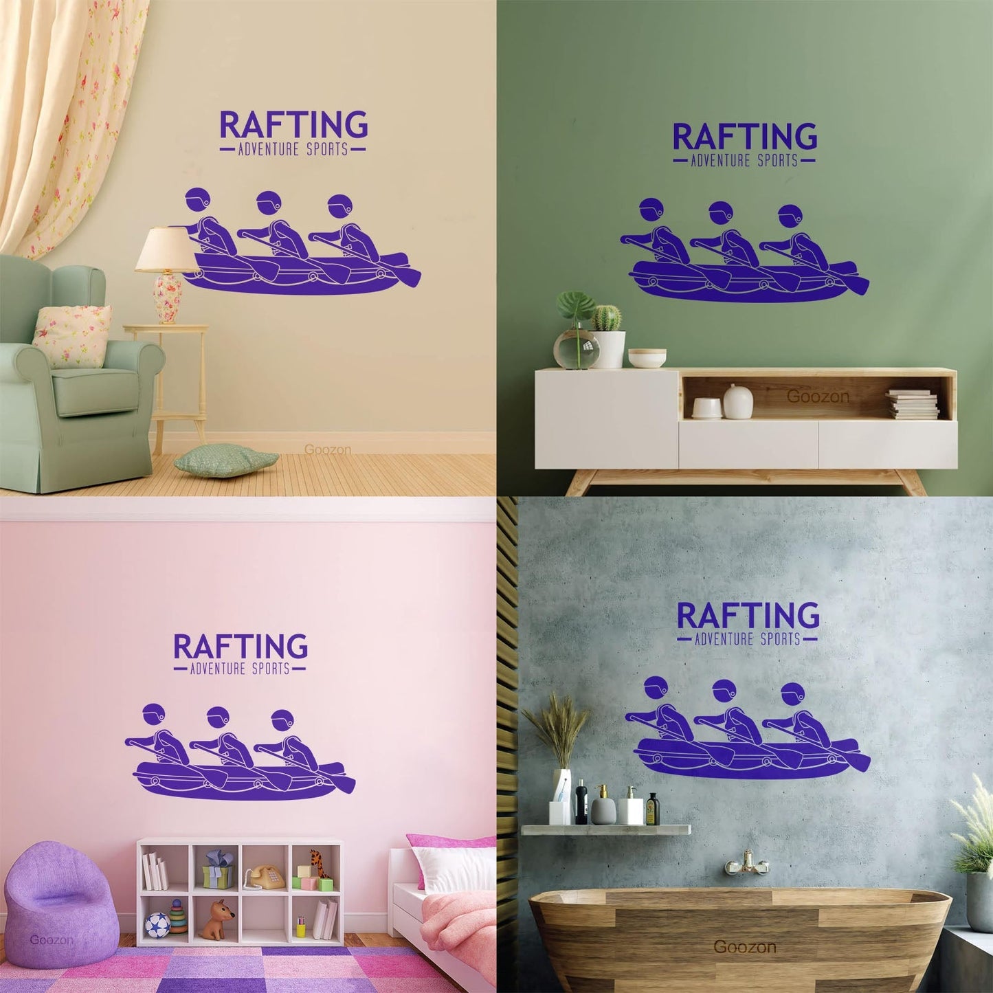 Extreme Adventure Water Sports Rafting Wall Decals Do Not Damage The Wall Surface