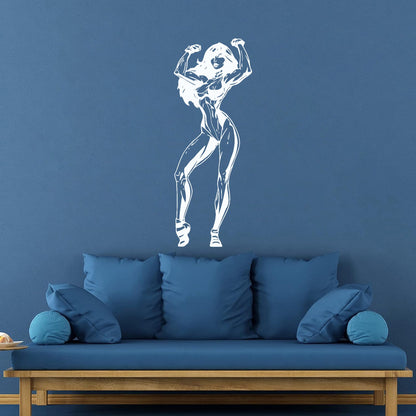 Vinyl Wall Decals Fit Girl Swimsuit Fitnesscenter Center Logo Gymnastics Multi Color Selection