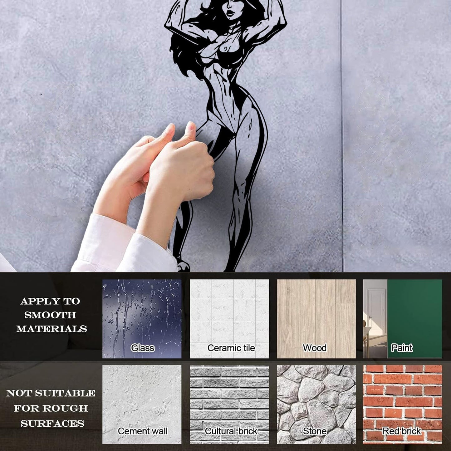 Vinyl Wall Decals Fit Girl Swimsuit Fitnesscenter Center Logo Gymnastics Multi Color Selection