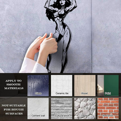 Vinyl Wall Decals Fit Girl Swimsuit Fitnesscenter Center Logo Gymnastics Multi Color Selection