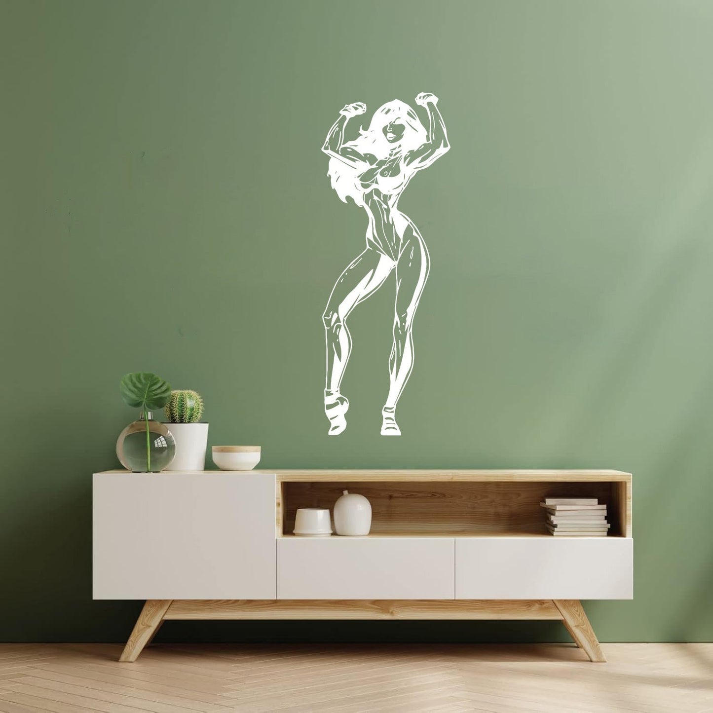 Vinyl Wall Decals Fit Girl Swimsuit Fitnesscenter Center Logo Gymnastics Multi Color Selection