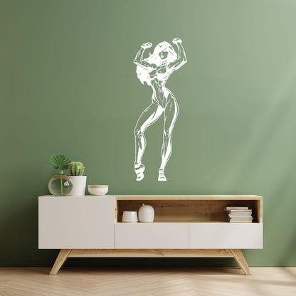 Vinyl Wall Decals Fit Girl Swimsuit Fitnesscenter Center Logo Gymnastics Multi Color Selection