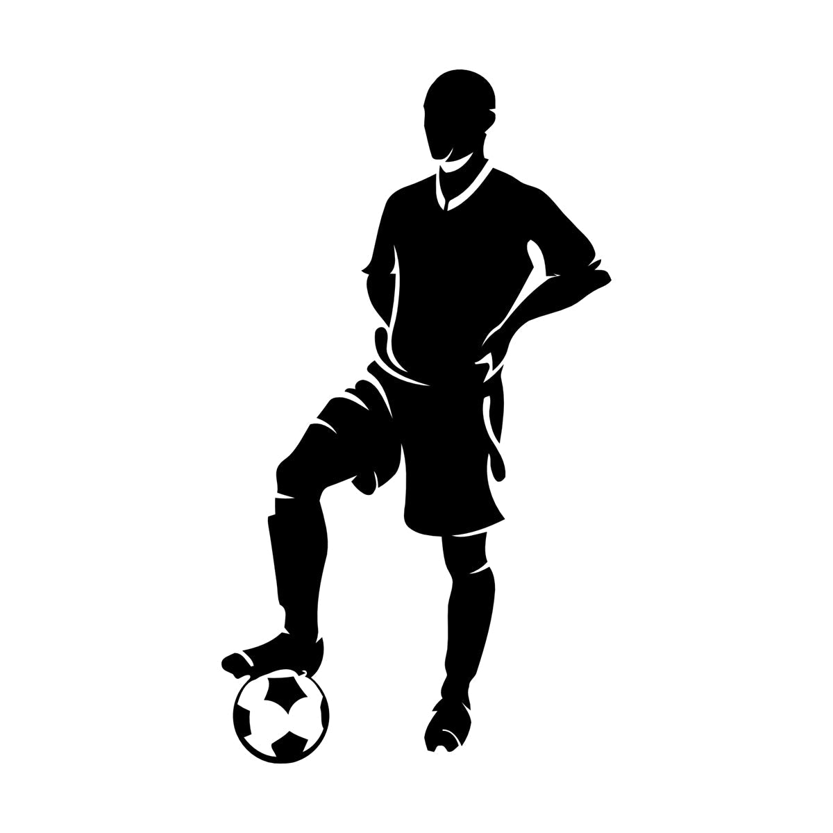 Mural And Wall Vinyl Decal Football Soccer Player Sport Easy Installation