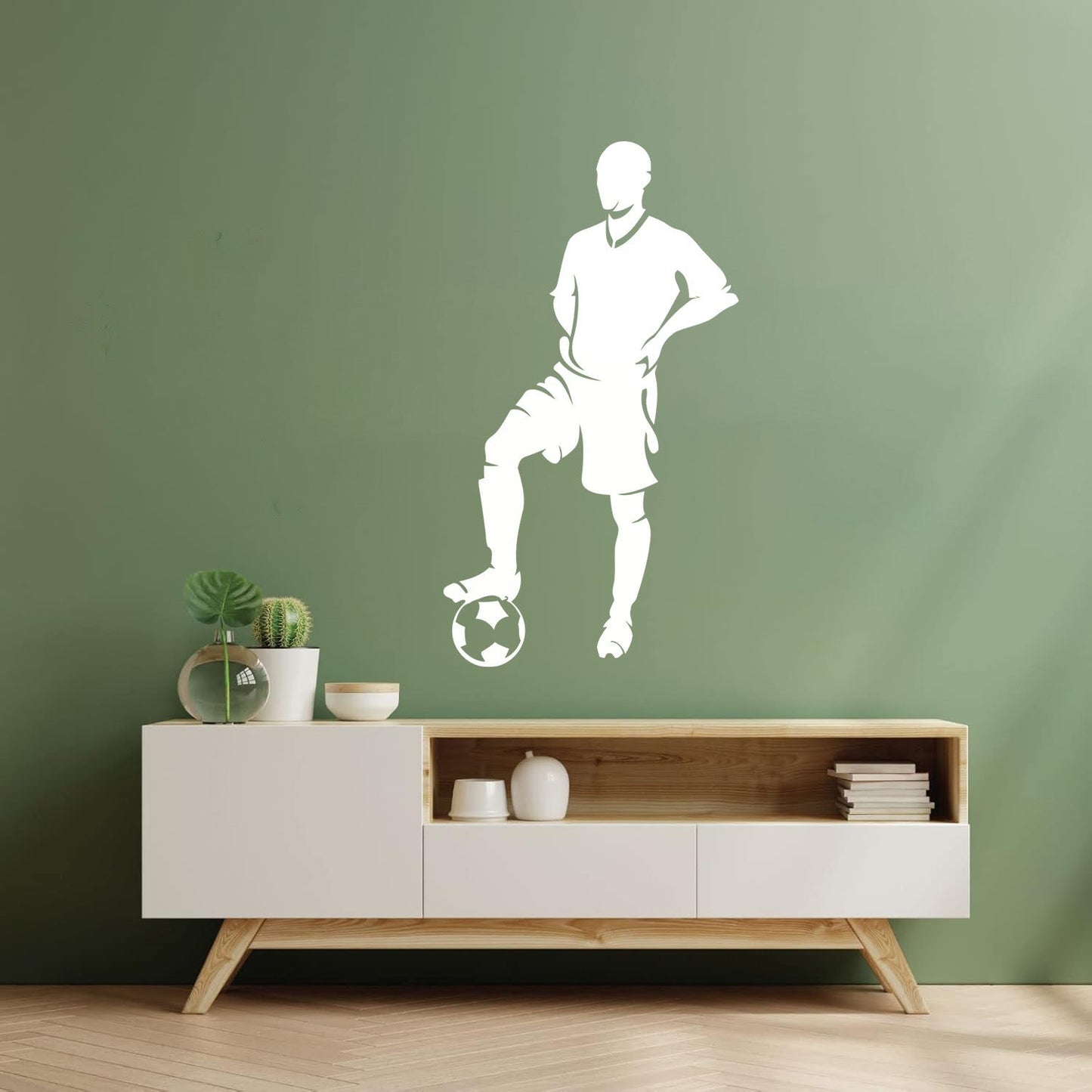 Mural And Wall Vinyl Decal Football Soccer Player Sport Easy Installation
