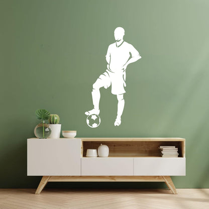 Mural And Wall Vinyl Decal Football Soccer Player Sport Easy Installation
