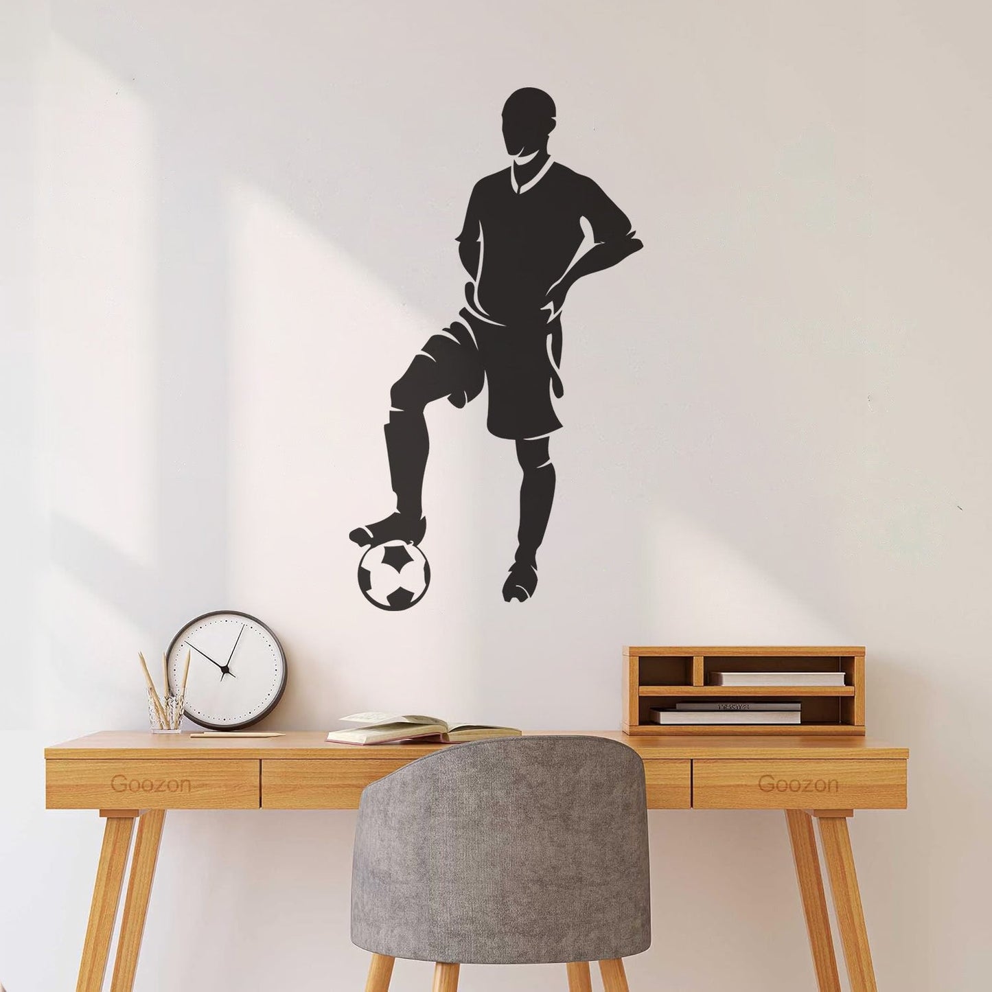 Mural And Wall Vinyl Decal Football Soccer Player Sport Easy Installation