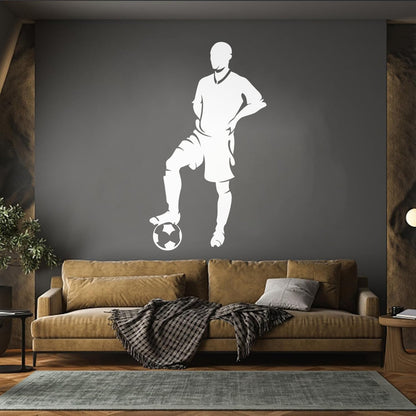 Mural And Wall Vinyl Decal Football Soccer Player Sport Easy Installation