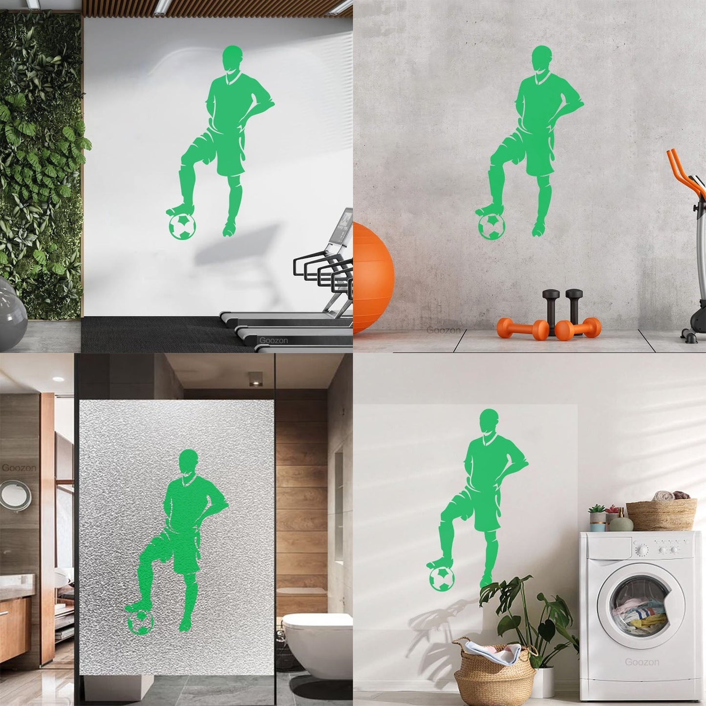 Mural And Wall Vinyl Decal Football Soccer Player Sport Easy Installation