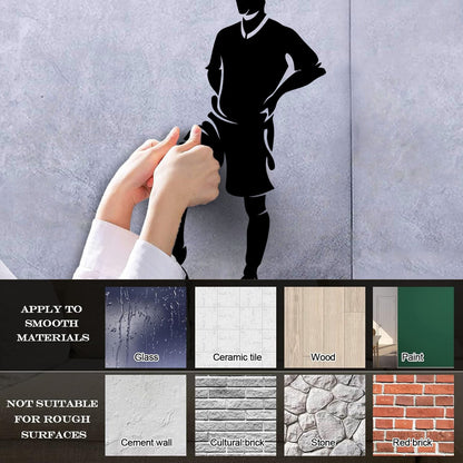 Mural And Wall Vinyl Decal Football Soccer Player Sport Easy Installation