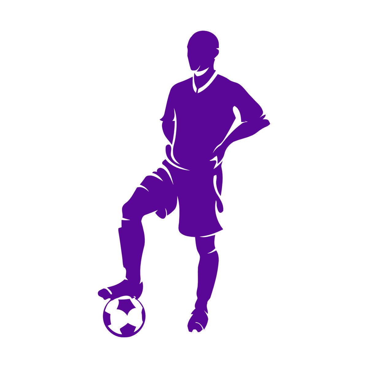 Mural And Wall Vinyl Decal Football Soccer Player Sport Easy Installation