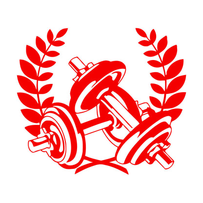 Gymnastics Fitnesscenter Sports Dumbbells Bodybuilding Fine Carving Stickers Waterproof