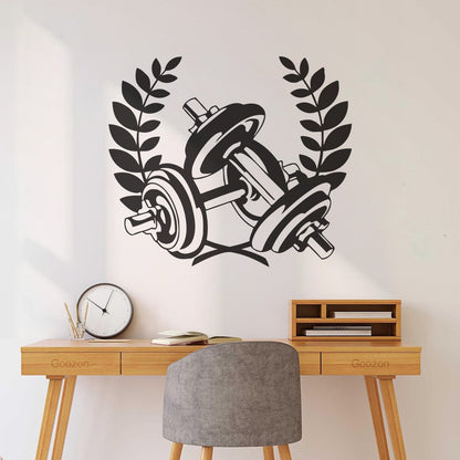 Gymnastics Fitnesscenter Sports Dumbbells Bodybuilding Fine Carving Stickers Waterproof