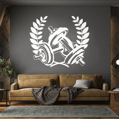 Gymnastics Fitnesscenter Sports Dumbbells Bodybuilding Fine Carving Stickers Waterproof