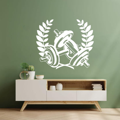 Gymnastics Fitnesscenter Sports Dumbbells Bodybuilding Fine Carving Stickers Waterproof