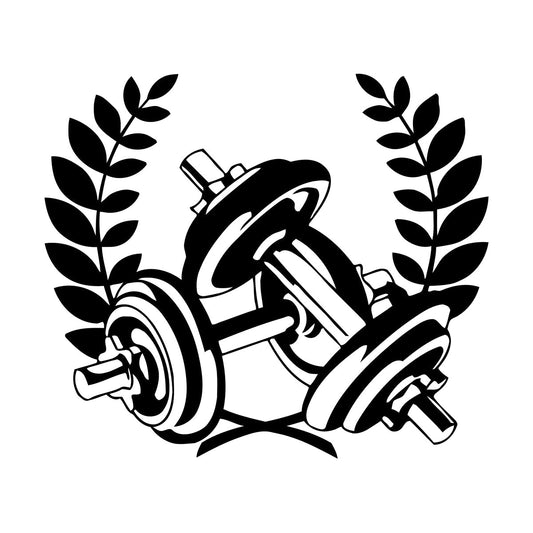 Gymnastics Fitnesscenter Sports Dumbbells Bodybuilding Fine Carving Stickers Waterproof