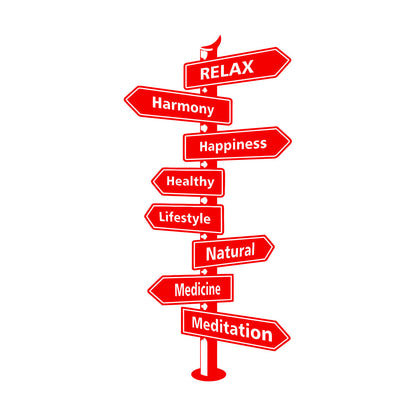 Wall Stickers Health Sign Sports Harmony Relax It Won'T Fall Off