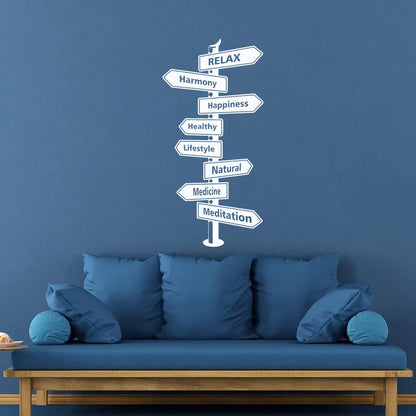 Wall Stickers Health Sign Sports Harmony Relax It Won'T Fall Off
