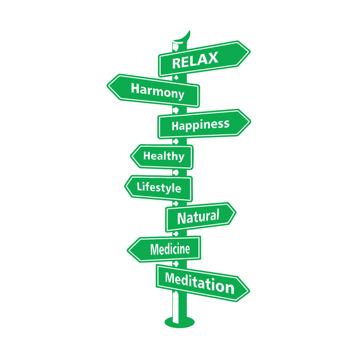 Wall Stickers Health Sign Sports Harmony Relax It Won'T Fall Off