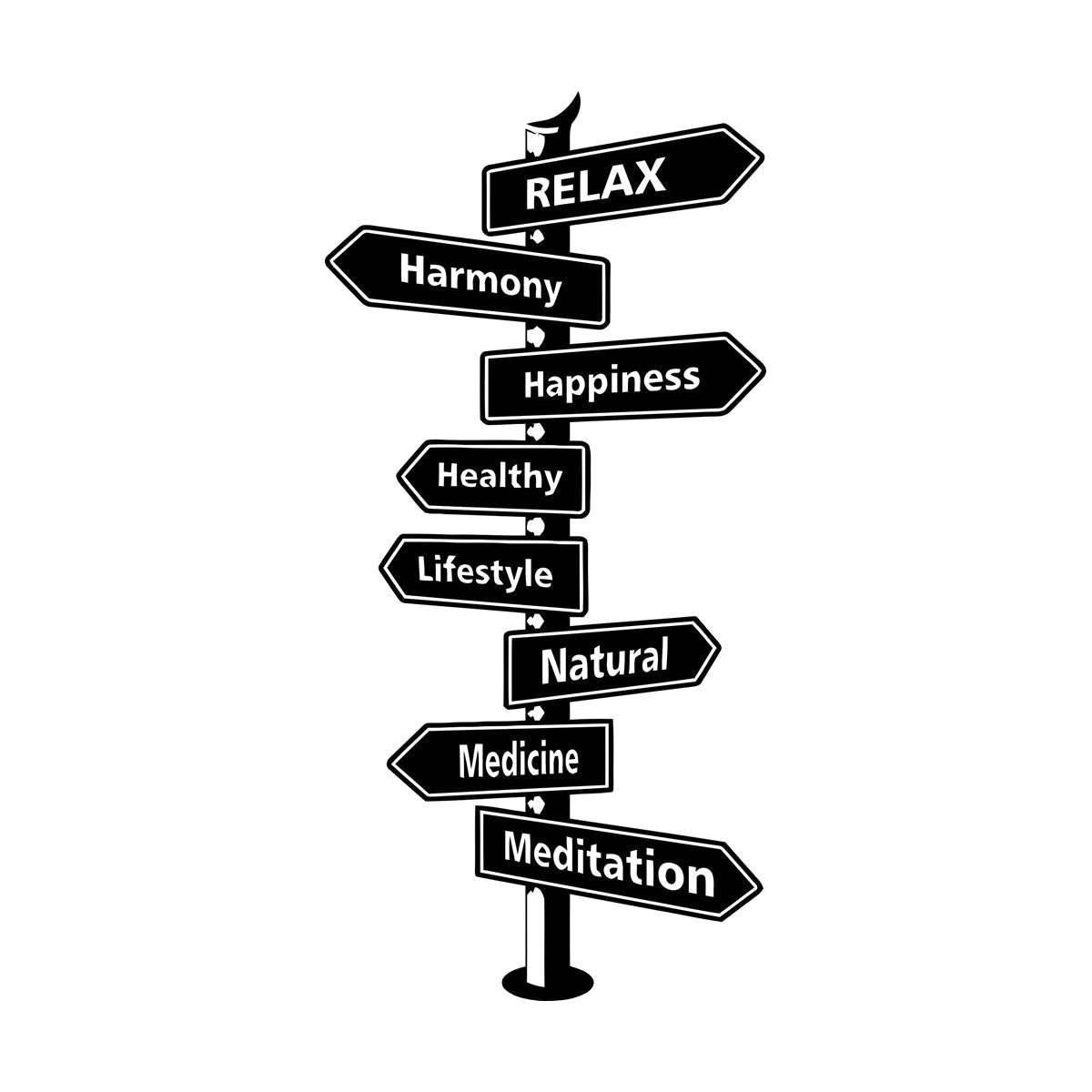 Wall Stickers Health Sign Sports Harmony Relax It Won'T Fall Off