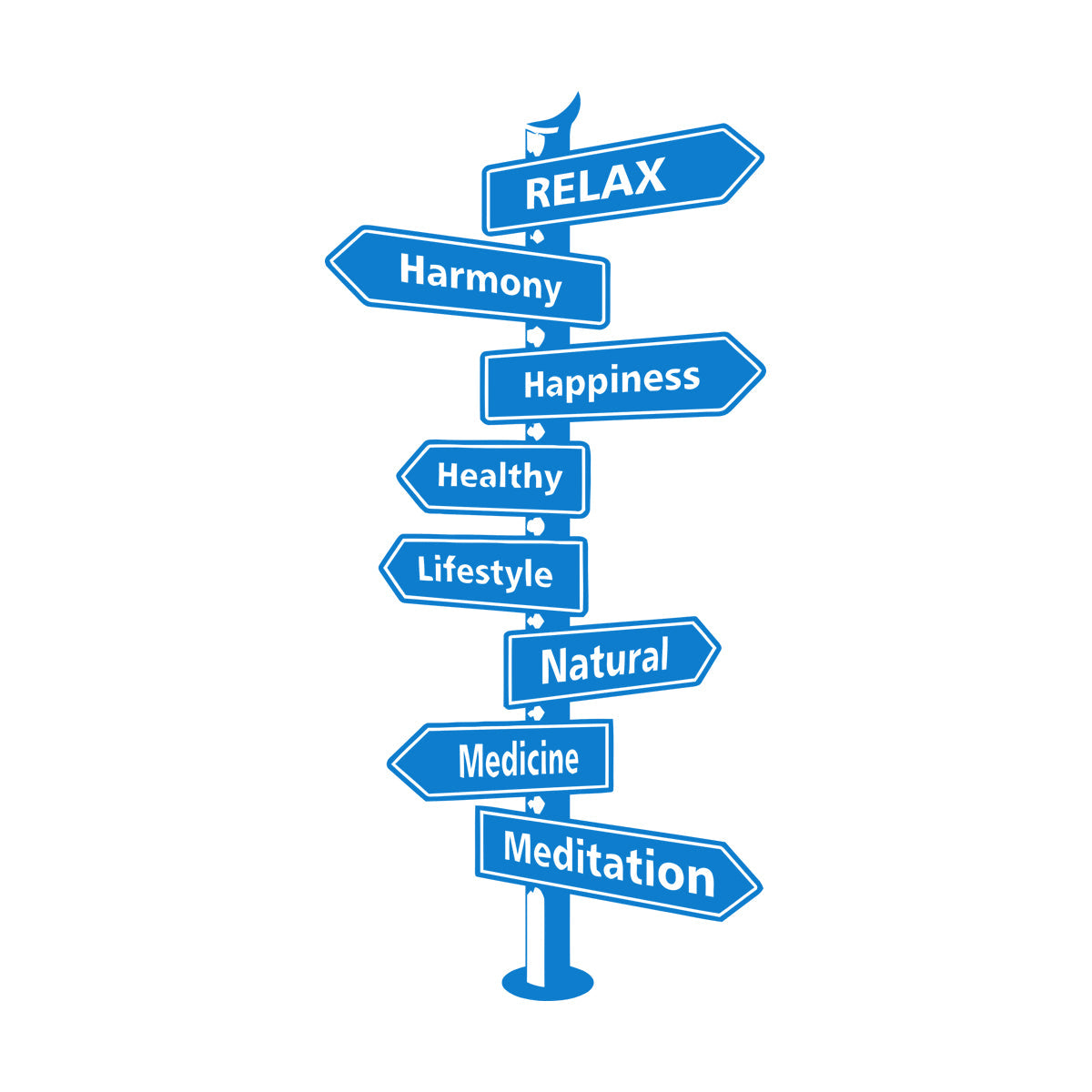 Wall Stickers Health Sign Sports Harmony Relax It Won'T Fall Off