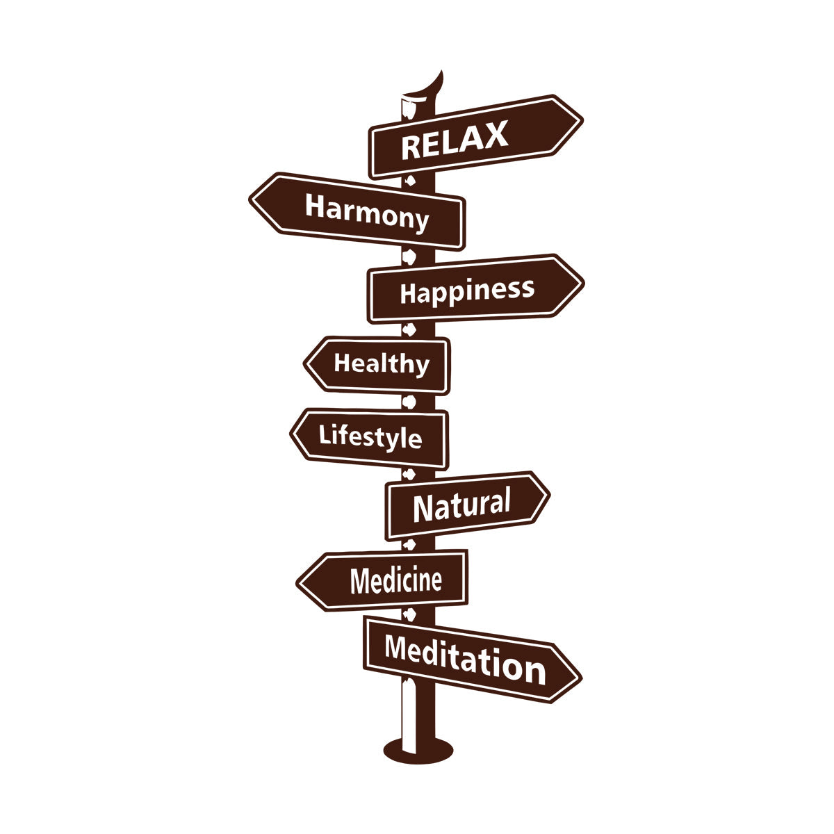 Wall Stickers Health Sign Sports Harmony Relax It Won'T Fall Off