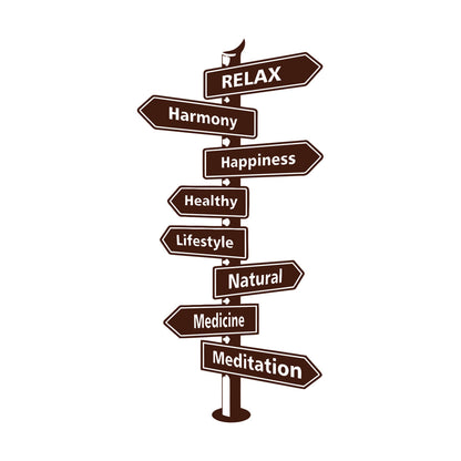 Wall Stickers Health Sign Sports Harmony Relax It Won'T Fall Off