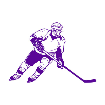 Fine Carving Decals Hockey Player Winter Sport Cool Personalized Customization
