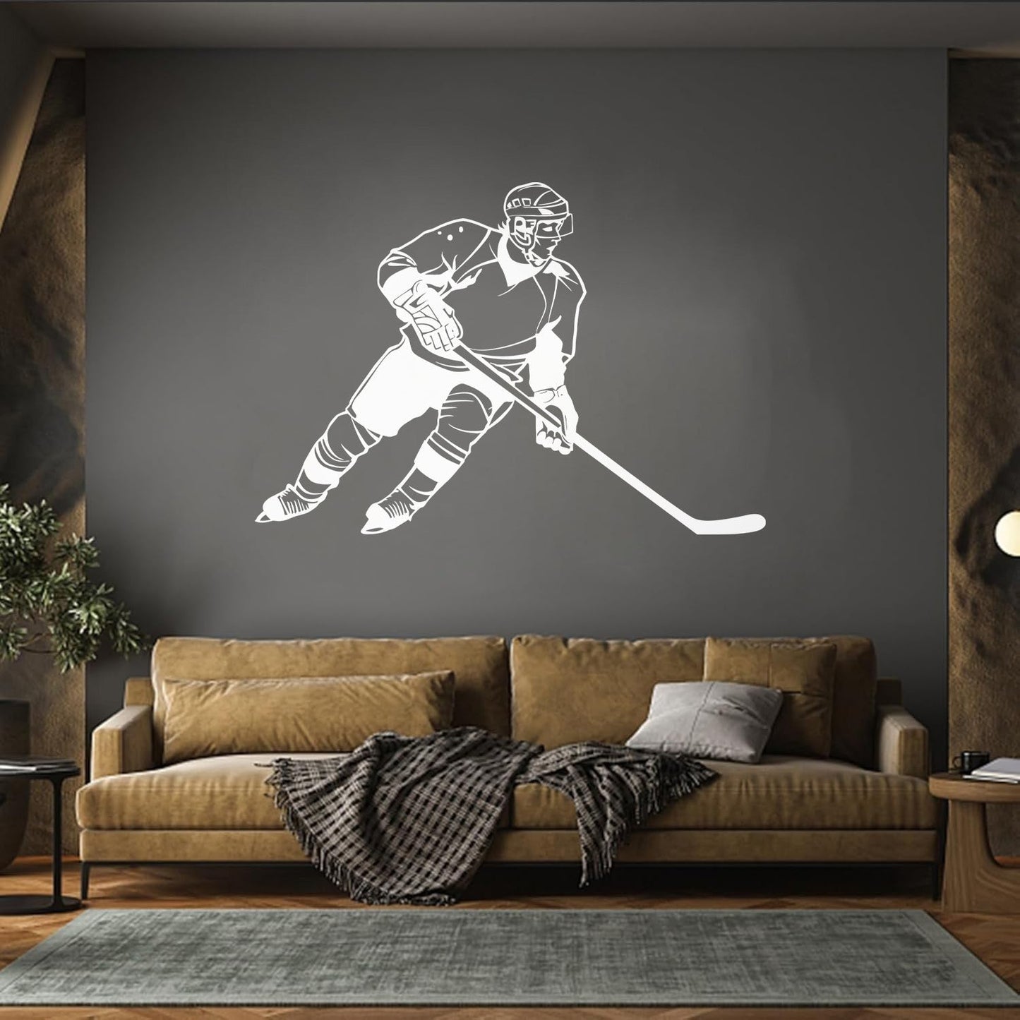 Fine Carving Decals Hockey Player Winter Sport Cool Personalized Customization