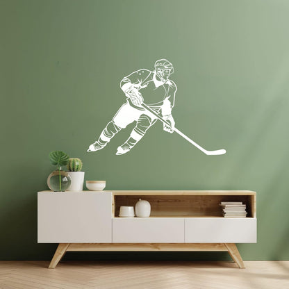Fine Carving Decals Hockey Player Winter Sport Cool Personalized Customization