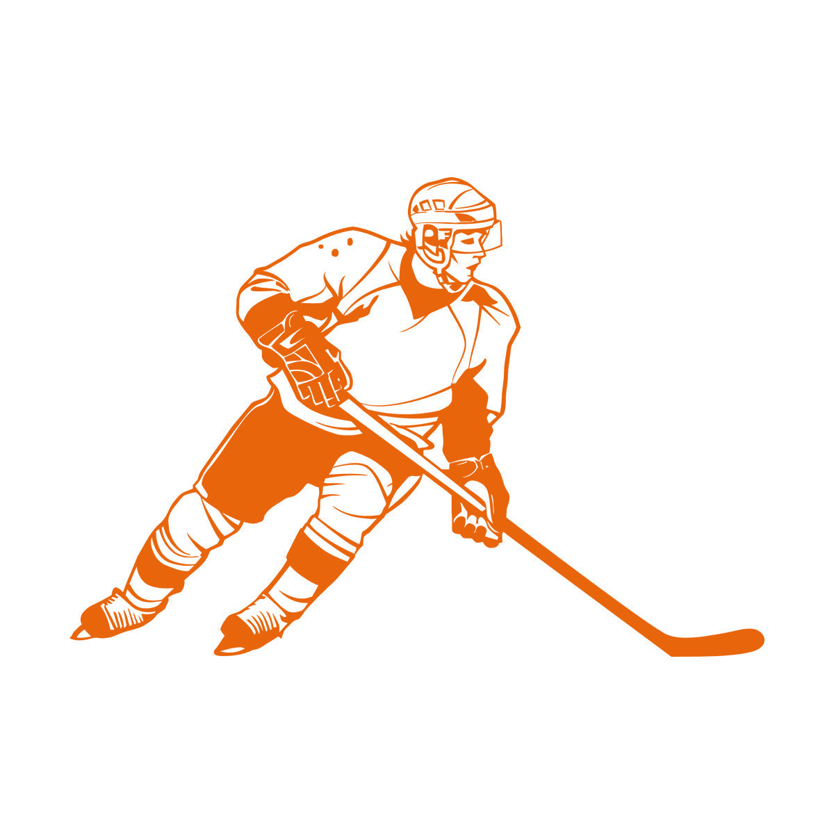 Fine Carving Decals Hockey Player Winter Sport Cool Personalized Customization