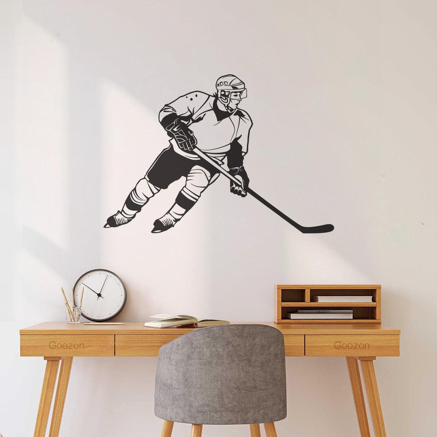 Fine Carving Decals Hockey Player Winter Sport Cool Personalized Customization