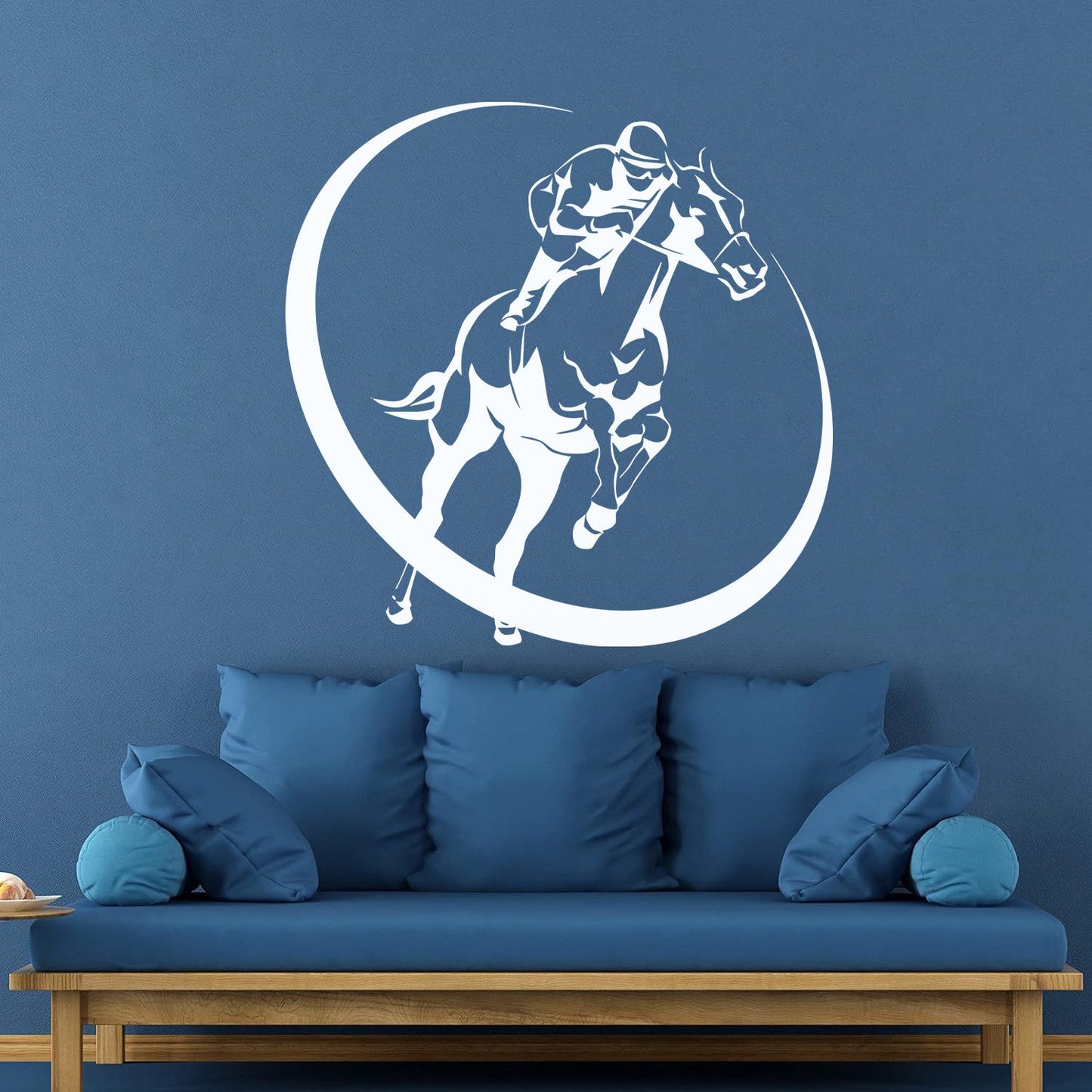 Horse Race Jockey Jogging Racecourse Hippodrome Engraving Stickers Art Decoration