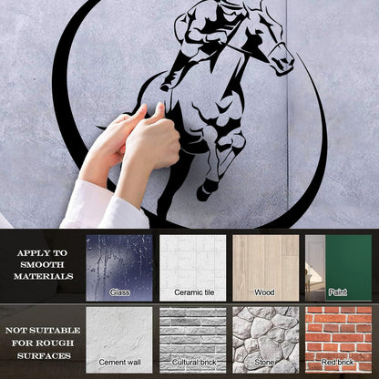 Horse Race Jockey Jogging Racecourse Hippodrome Engraving Stickers Art Decoration