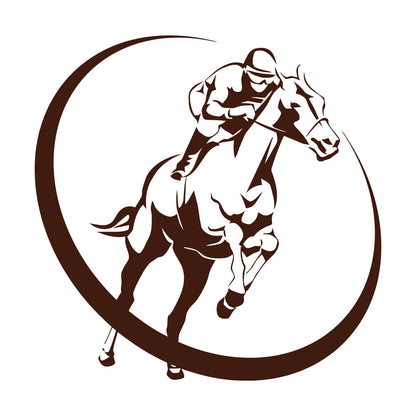 Horse Race Jockey Jogging Racecourse Hippodrome Engraving Stickers Art Decoration