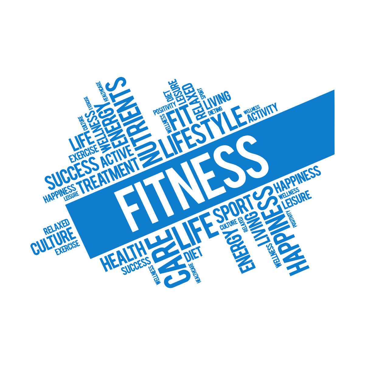 Lettering Decals Incentive Phrases Fitnesscenter Life Active Happiness Wall Beautification