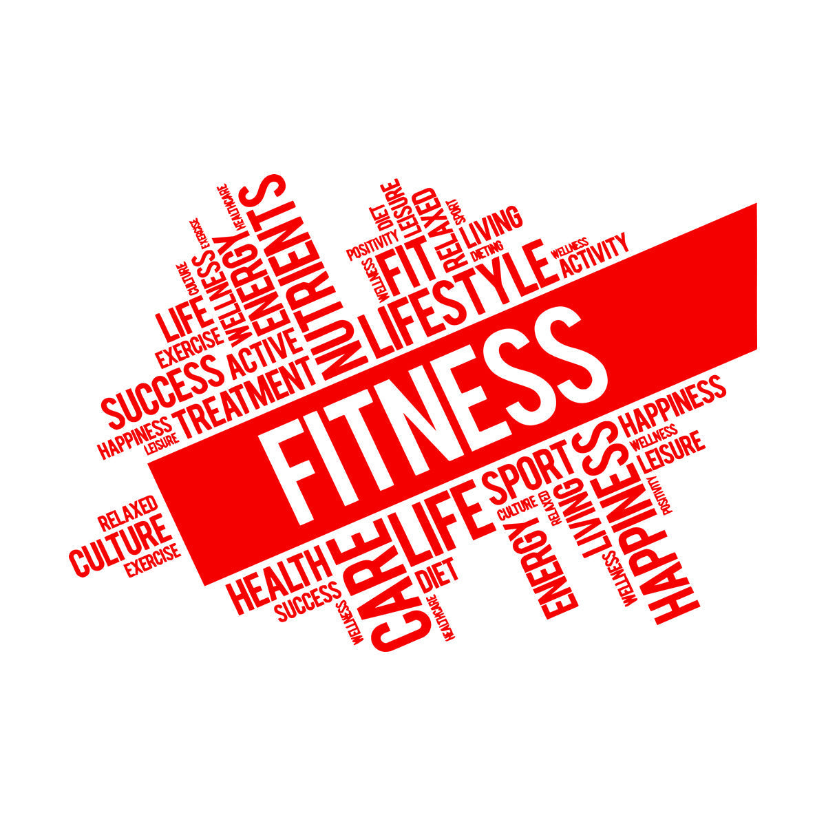 Lettering Decals Incentive Phrases Fitnesscenter Life Active Happiness Wall Beautification
