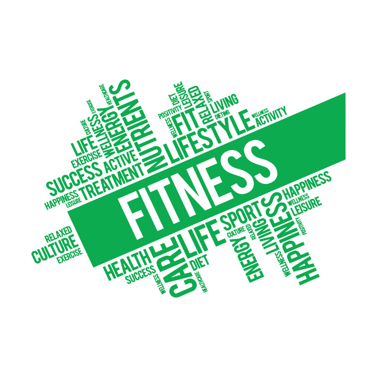 Lettering Decals Incentive Phrases Fitnesscenter Life Active Happiness Wall Beautification